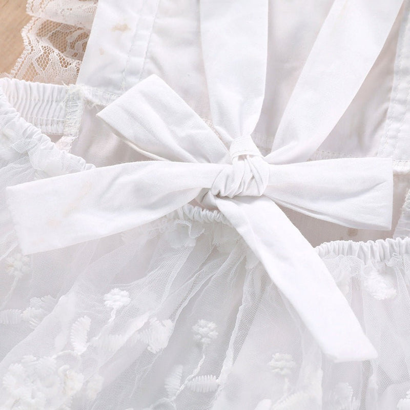 Vestido Tule Rendado White | 0-24 Meses